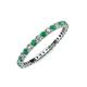 3 - Joyce 2.00 mm Emerald and Lab Grown Diamond Eternity Band 