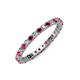 4 - Joyce 2.30 mm Ruby and Lab Grown Diamond Eternity Band 