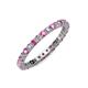 4 - Joyce 2.30 mm Pink Sapphire and Lab Grown Diamond Eternity Band 