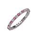 4 - Joyce 2.30 mm Pink Tourmaline and Lab Grown Diamond Eternity Band 