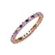 4 - Joyce 2.30 mm Amethyst and Lab Grown Diamond Eternity Band 