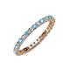 4 - Joyce 2.30 mm Blue Topaz and Lab Grown Diamond Eternity Band 