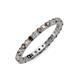 4 - Joyce 2.30 mm Smoky Quartz and Lab Grown Diamond Eternity Band 