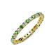 4 - Joyce 2.30 mm Green Garnet and Lab Grown Diamond Eternity Band 
