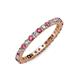 4 - Joyce 2.30 mm Pink Tourmaline and Lab Grown Diamond Eternity Band 