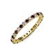 4 - Joyce 2.30 mm Red Garnet and Lab Grown Diamond Eternity Band 