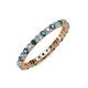 4 - Joyce 2.30 mm Blue and White Lab Grown Diamond Eternity Band 