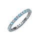 4 - Joyce 2.30 mm Blue Topaz and Lab Grown Diamond Eternity Band 