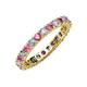 3 - Joyce 3.00 mm Pink Tourmaline and Lab Grown Diamond Eternity Band 