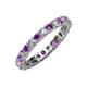 3 - Joyce 3.00 mm Amethyst and Lab Grown Diamond Eternity Band 
