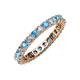 3 - Joyce 3.00 mm Blue Topaz and Lab Grown Diamond Eternity Band 