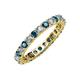 3 - Joyce 3.00 mm London Blue Topaz and Lab Grown Diamond Eternity Band 