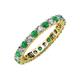 3 - Joyce 3.00 mm Emerald and Lab Grown Diamond Eternity Band 