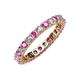 3 - Joyce 3.00 mm Pink Sapphire and Lab Grown Diamond Eternity Band 