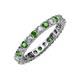3 - Joyce 3.00 mm Green Garnet and Lab Grown Diamond Eternity Band 