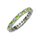 3 - Joyce 3.00 mm Peridot and Lab Grown Diamond Eternity Band 