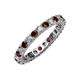 3 - Joyce 3.00 mm Red Garnet and Lab Grown Diamond Eternity Band 