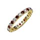 3 - Joyce 3.00 mm Red Garnet and Lab Grown Diamond Eternity Band 