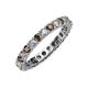 3 - Joyce 3.00 mm Smoky Quartz and Lab Grown Diamond Eternity Band 