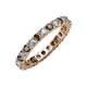 3 - Joyce 3.00 mm Smoky Quartz and Lab Grown Diamond Eternity Band 