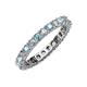 3 - Joyce 3.00 mm Aquamarine and Lab Grown Diamond Eternity Band 