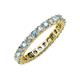 3 - Joyce 3.00 mm Aquamarine and Lab Grown Diamond Eternity Band 