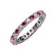 3 - Joyce 3.00 mm Ruby and Lab Grown Diamond Eternity Band 