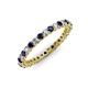 4 - Tiffany 2.00 mm Blue Sapphire and Lab Grown Diamond Eternity Band 
