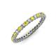 4 - Tiffany 2.00 mm Yellow Sapphire and Lab Grown Diamond Eternity Band 