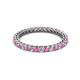 3 - Tiffany 2.00 mm Pink Sapphire and Lab Grown Diamond Eternity Band 