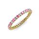 4 - Tiffany 2.00 mm Pink Sapphire and Lab Grown Diamond Eternity Band 