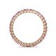 5 - Tiffany 2.00 mm Pink Sapphire and Lab Grown Diamond Eternity Band 