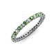 4 - Tiffany 2.00 mm Green Garnet and Lab Grown Diamond Eternity Band 