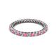 3 - Tiffany 2.00 mm Pink Tourmaline and Lab Grown Diamond Eternity Band 