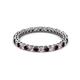 3 - Tiffany 2.00 mm Red Garnet and Lab Grown Diamond Eternity Band 