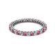 3 - Tiffany 2.00 mm Rhodolite Garnet and Lab Grown Diamond Eternity Band 