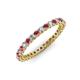 4 - Tiffany 2.00 mm Rhodolite Garnet and Lab Grown Diamond Eternity Band 