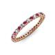4 - Tiffany 2.00 mm Rhodolite Garnet and Lab Grown Diamond Eternity Band 