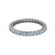3 - Tiffany 2.00 mm Aquamarine and Lab Grown Diamond Eternity Band 