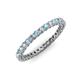 4 - Tiffany 2.00 mm Aquamarine and Lab Grown Diamond Eternity Band 