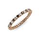4 - Tiffany 2.00 mm Smoky Quartz and Lab Grown Diamond Eternity Band 