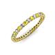 4 - Tiffany 2.00 mm Yellow Sapphire and Lab Grown Diamond Eternity Band 