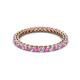 3 - Tiffany 2.00 mm Pink Sapphire and Lab Grown Diamond Eternity Band 
