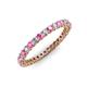 4 - Tiffany 2.00 mm Pink Sapphire and Lab Grown Diamond Eternity Band 