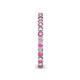 6 - Tiffany 2.00 mm Pink Sapphire and Lab Grown Diamond Eternity Band 
