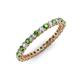 4 - Tiffany 2.00 mm Green Garnet and Lab Grown Diamond Eternity Band 