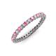 4 - Tiffany 2.00 mm Pink Tourmaline and Lab Grown Diamond Eternity Band 