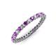 4 - Tiffany 2.00 mm Amethyst and Lab Grown Diamond Eternity Band 