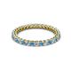 3 - Tiffany 2.00 mm Blue Topaz and Lab Grown Diamond Eternity Band 
