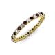 4 - Tiffany 2.00 mm Red Garnet and Lab Grown Diamond Eternity Band 